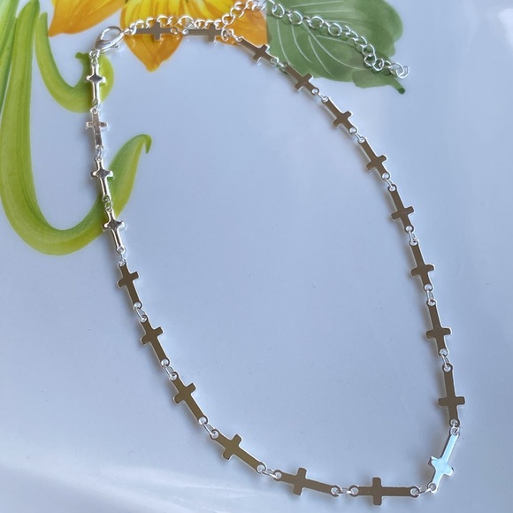 Sideways Cross Necklace - Picture 6 of 8